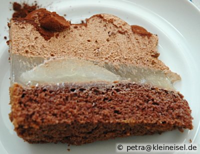 Schoko-Birnen-Sahne-Torte