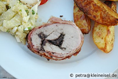 Grillen total: Lende mit Tapenade gefüllt