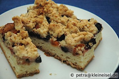 Veganer Streuselkuchen mit Heidelbeeren